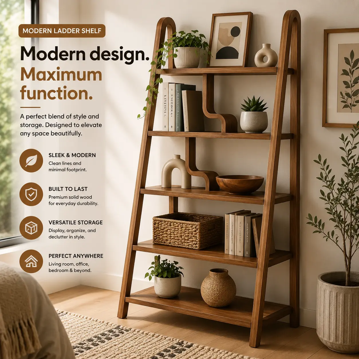 Ladder Shelf — woodworking plan project